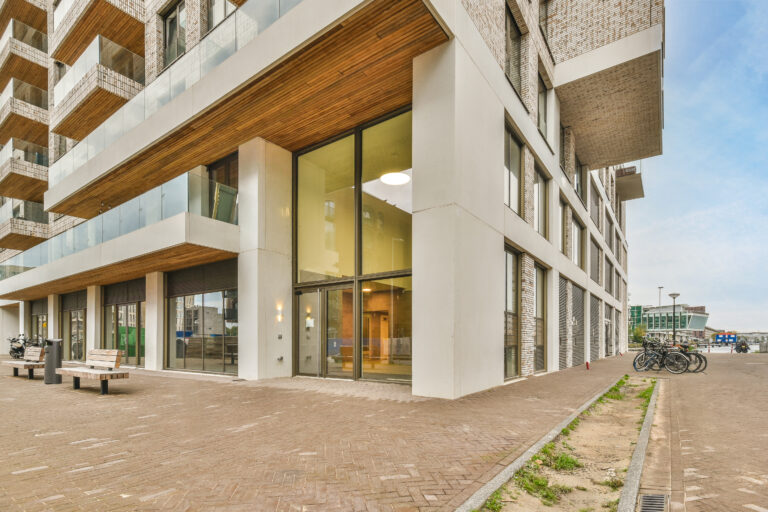 Modern apartment building facade - real estate exterior